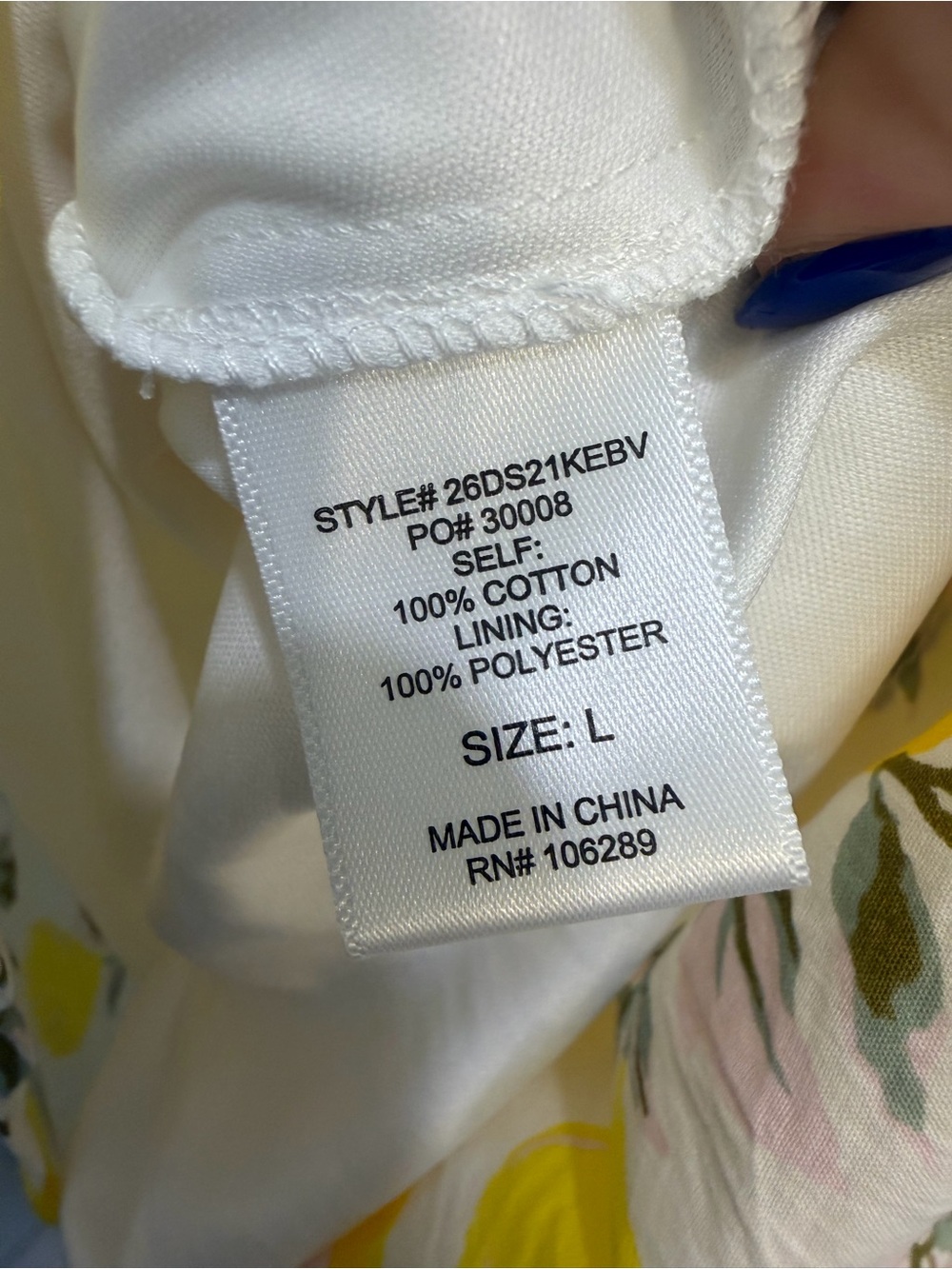 Trixxi Los Angeles Lemon Print Puff Sleeve Babydoll Mini Dress Size Large - Picture 4 of 4